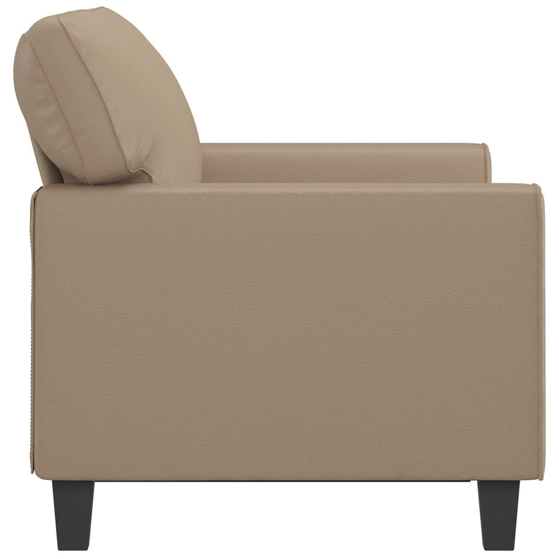 2-Sitzer-Sofa Cappuccino-Braun 120 cm Kunstleder