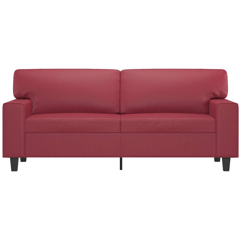 2-Sitzer-Sofa Weinrot 140 cm Kunstleder