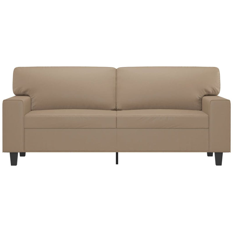 2-Sitzer-Sofa Cappuccino-Braun 140 cm Kunstleder