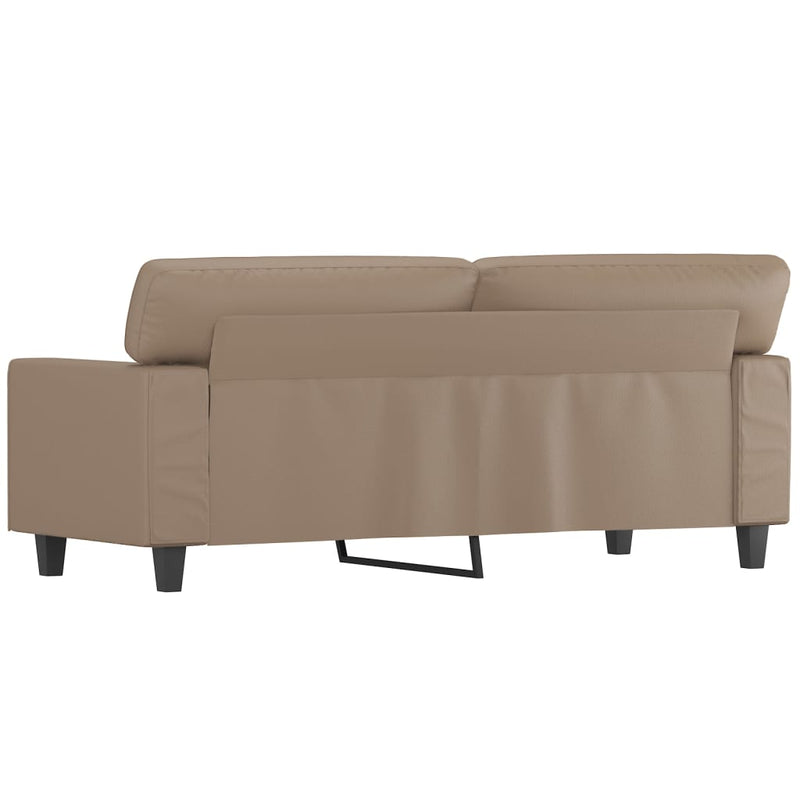 2-Sitzer-Sofa Cappuccino-Braun 140 cm Kunstleder