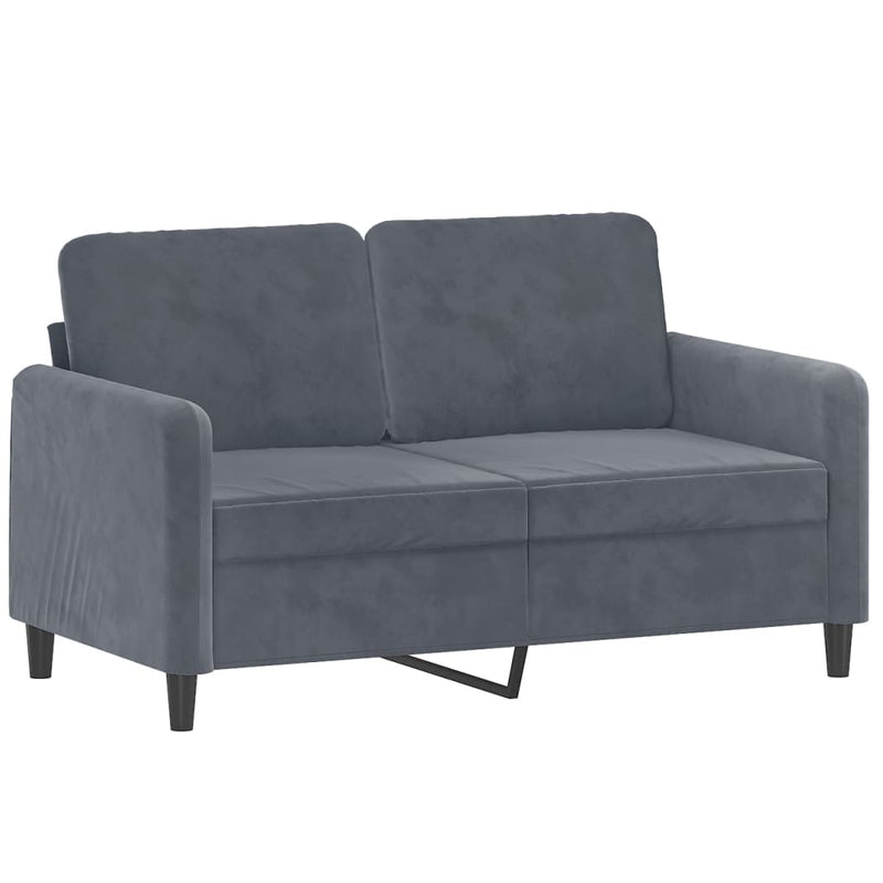 2-Sitzer-Sofa Dunkelgrau 120 cm Samt