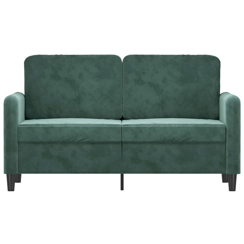 2-Sitzer-Sofa Dunkelgrün 120 cm Samt