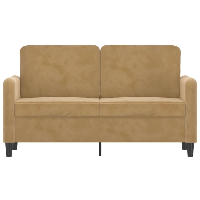 2-Sitzer-Sofa Braun 120 cm Samt