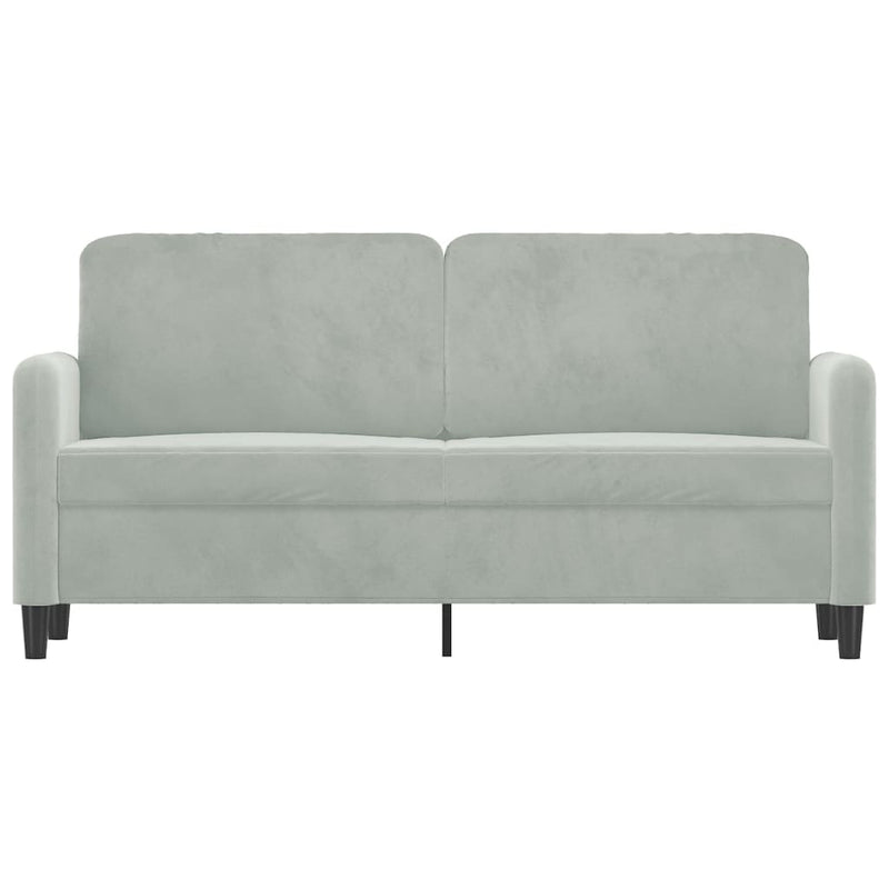 2-Sitzer-Sofa Hellgrau 140 cm Samt