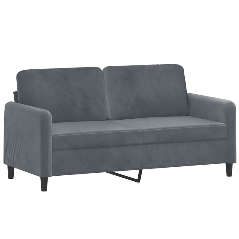 2-Sitzer-Sofa Dunkelgrau 140 cm Samt