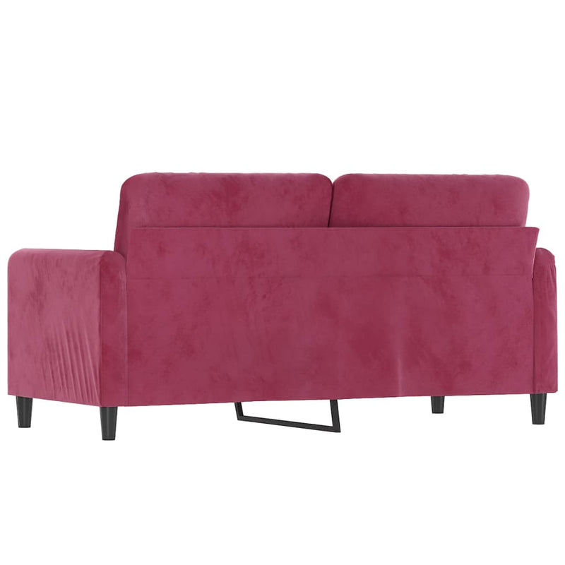 2-Sitzer-Sofa Weinrot 140 cm Samt