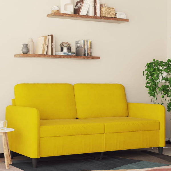 2-Sitzer-Sofa Gelb 140 cm Samt