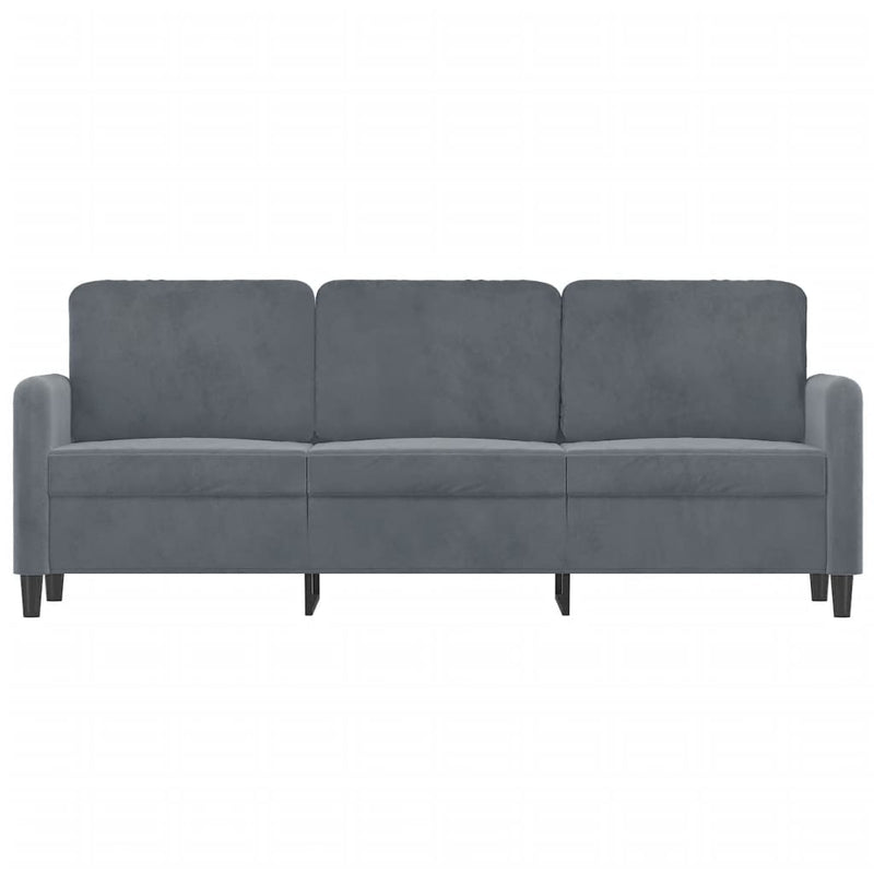 3-Sitzer-Sofa Dunkelgrau 180 cm Samt