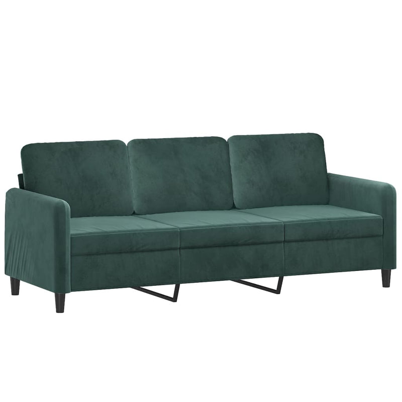 3-Sitzer-Sofa Dunkelgrün 180 cm Samt