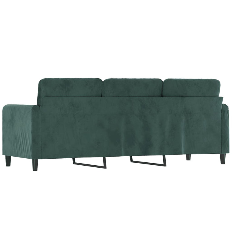 3-Sitzer-Sofa Dunkelgrün 180 cm Samt