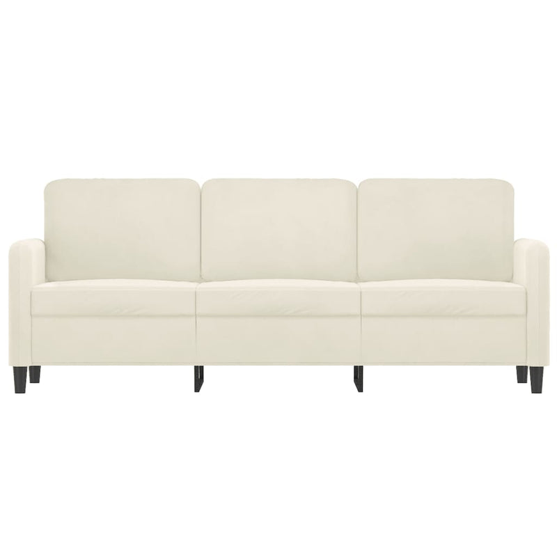 3-Sitzer-Sofa Creme 180 cm Samt