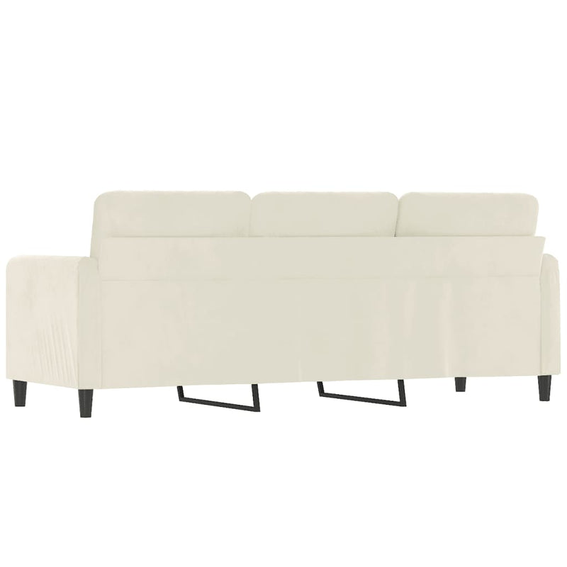 3-Sitzer-Sofa Creme 180 cm Samt