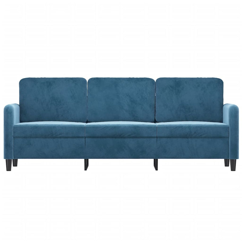 3-Sitzer-Sofa Blau 180 cm Samt