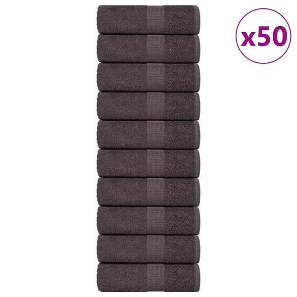 Seiftücher 50 Stk. Anthrazit 30x30 cm 360 g/m² 100% Baumwolle