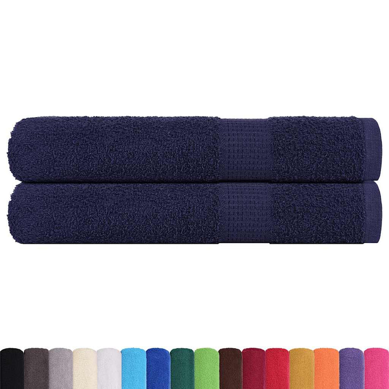 Handtücher 2 Stk. Marineblau 100x200 cm 360 g/m² 100% Baumwolle