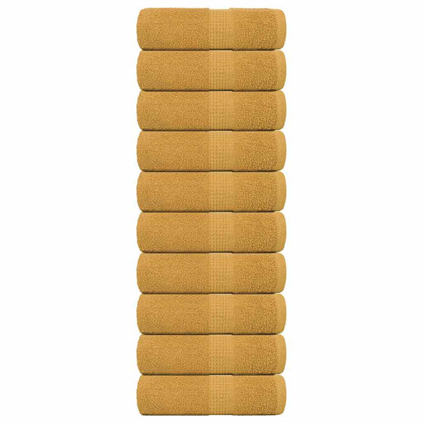 Seiftücher 10 Stk. Golden 30x30 cm 360 g/m² 100% Baumwolle