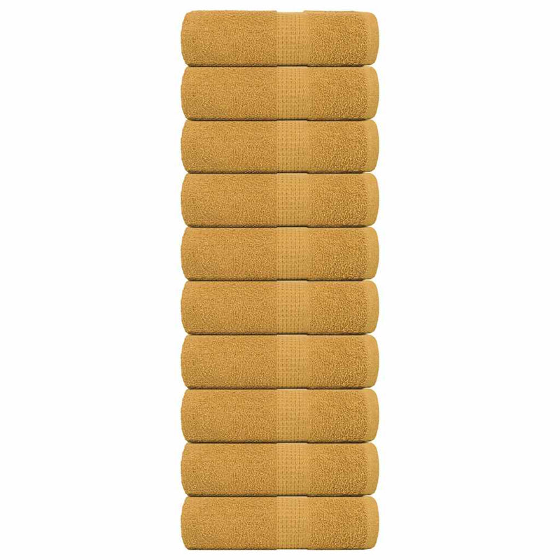 Seiftücher 10 Stk. Golden 30x30 cm 360 g/m² 100% Baumwolle