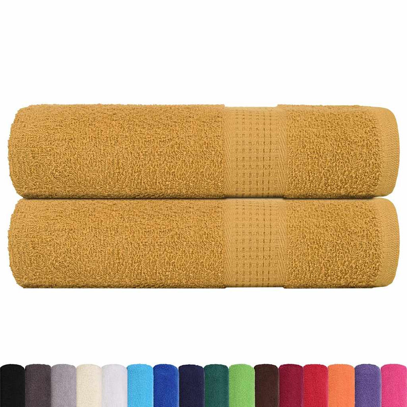 Duschtücher 2 Stk. Golden 70x140 cm 360 g/m² 100% Baumwolle