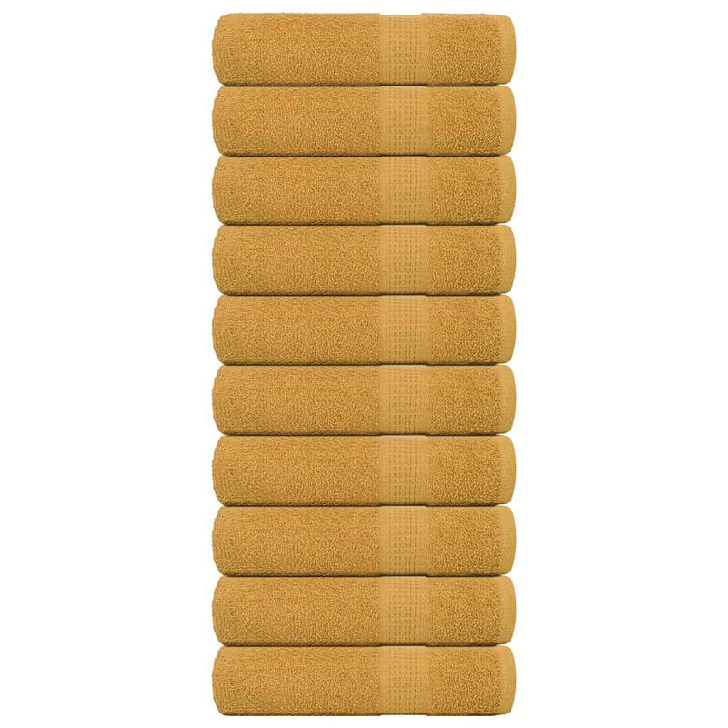 Duschtücher 10 Stk. Golden 70x140 cm 360 g/m² 100% Baumwolle