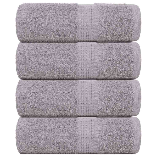 Gästetücher 4 Stk. Grau 30x50 cm 360 g/m² 100% Baumwolle