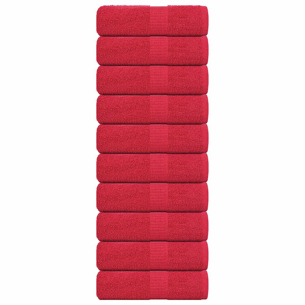 Gästetücher 10 Stk. Rot 30x50 cm 360 g/m² 100% Baumwolle