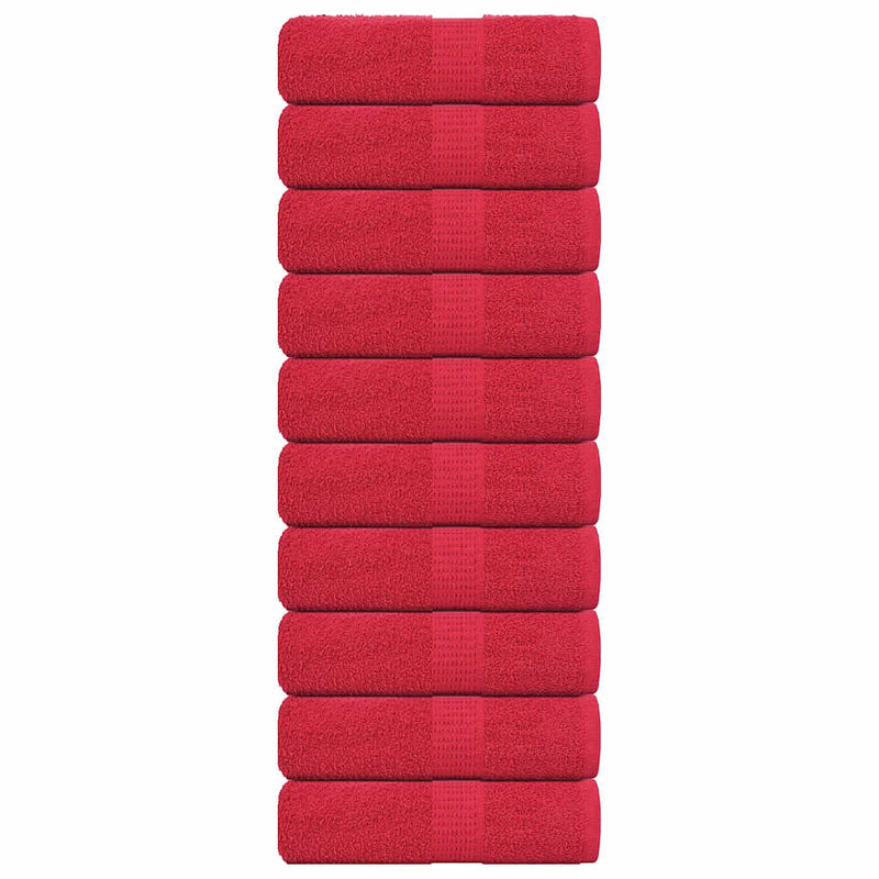 Gästetücher 10 Stk. Rot 30x50 cm 360 g/m² 100% Baumwolle