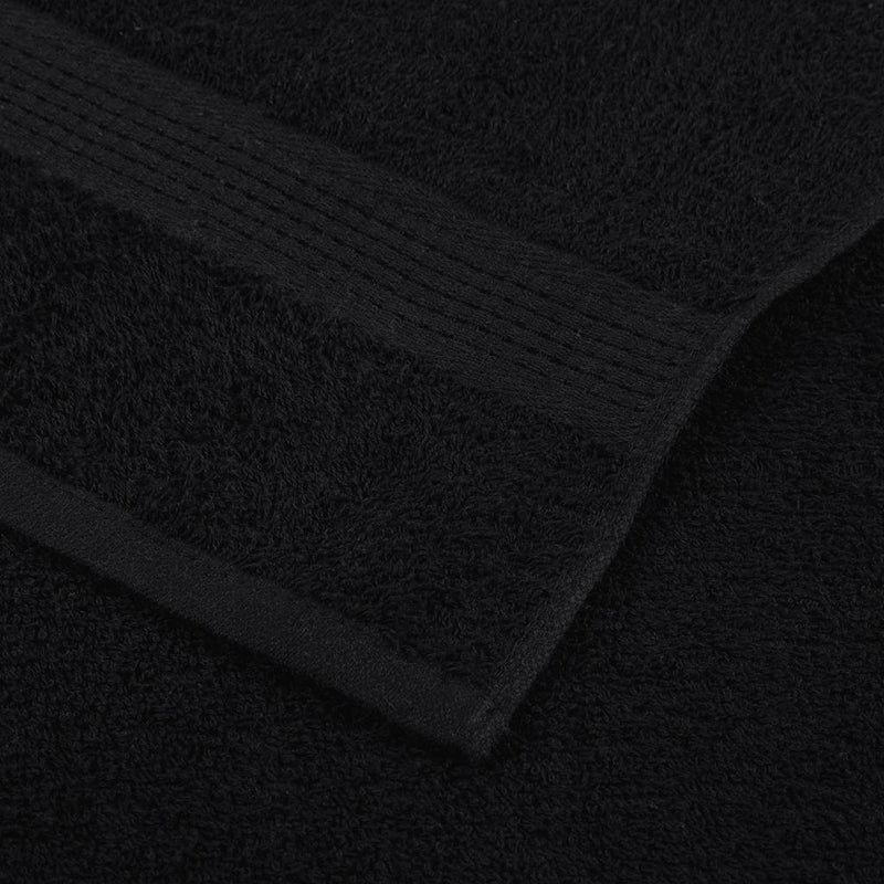 Gästetücher 2 Stk. Schwarz 30x50 cm 360 g/m² 100% Baumwolle