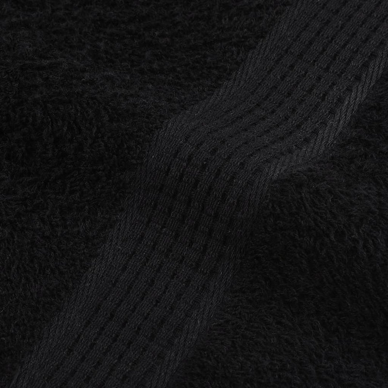 Handtücher 10 Stk. Schwarz 50x100 cm 360 g/m² 100% Baumwolle