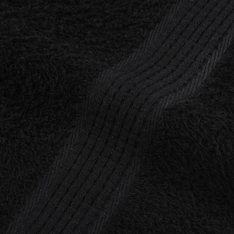 Saunatücher 2 Stk. Schwarz 80x200 cm 360 g/m² 100% Baumwolle