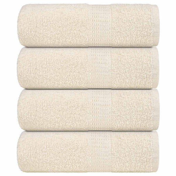 Seiftücher 4 Stk. Creme 30x30 cm 360 g/m² 100% Baumwolle