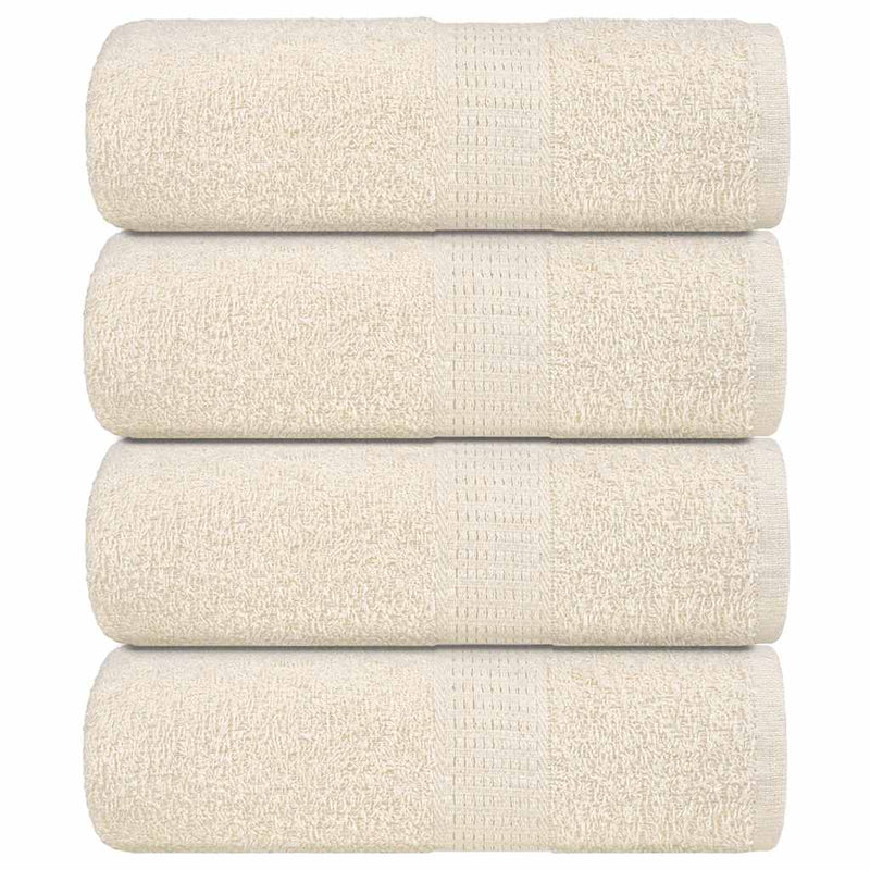 Seiftücher 4 Stk. Creme 30x30 cm 360 g/m² 100% Baumwolle