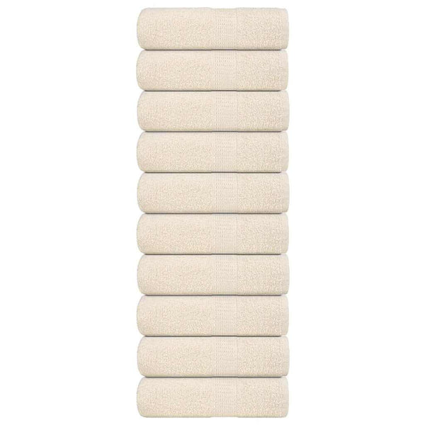 Seiftücher 10 Stk. Creme 30x30 cm 360 g/m² 100% Baumwolle