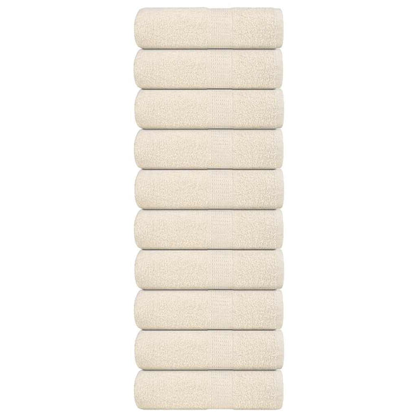 Gästetücher 10 Stk. Creme 30x50 cm 360 g/m² 100% Baumwolle