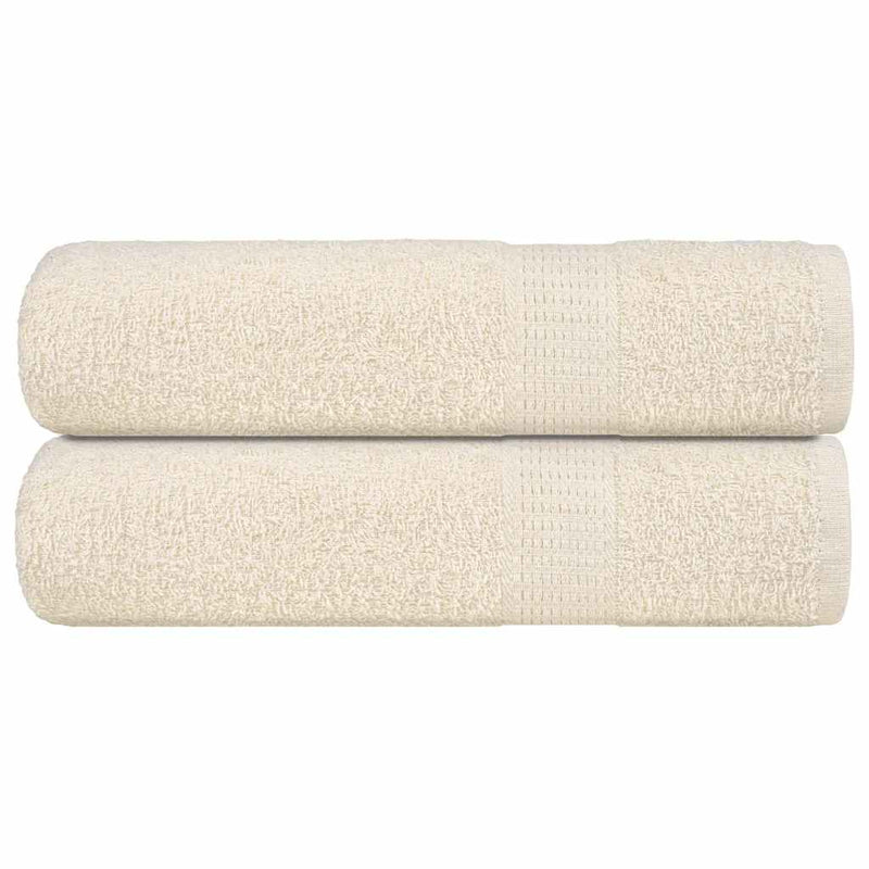 Handtücher 2 Stk. Creme 50x100 cm 360 g/m² 100% Baumwolle