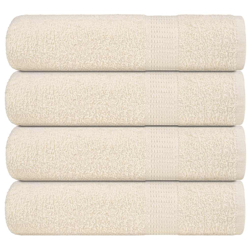 Handtücher 4 Stk. Creme 50x100 cm 360 g/m² 100% Baumwolle