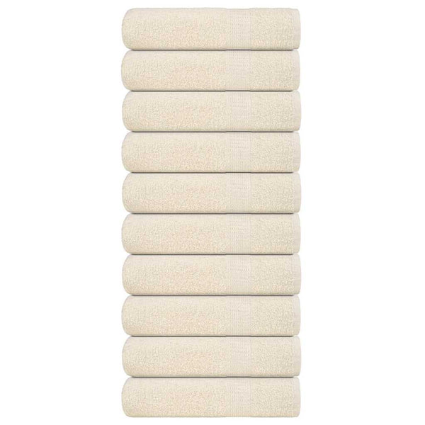 Handtücher 10 Stk. Creme 50x100 cm 360 g/m² 100% Baumwolle