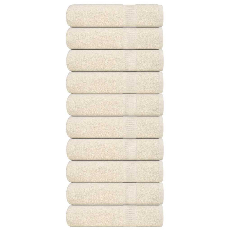 Handtücher 10 Stk. Creme 50x100 cm 360 g/m² 100% Baumwolle