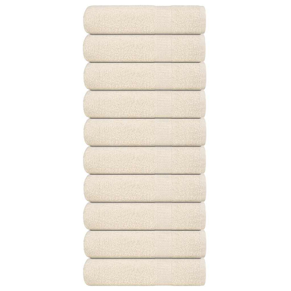 Duschtücher 10 Stk. Creme 70x140 cm 360 g/m² 100% Baumwolle