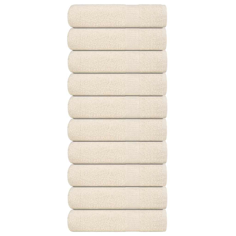 Duschtücher 10 Stk. Creme 70x140 cm 360 g/m² 100% Baumwolle