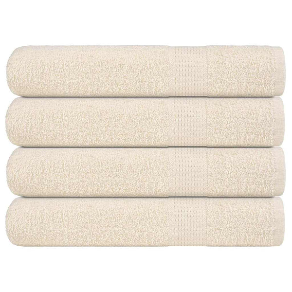 Saunatücher 4 Stk. Creme 80x200 cm 360 g/m² 100% Baumwolle