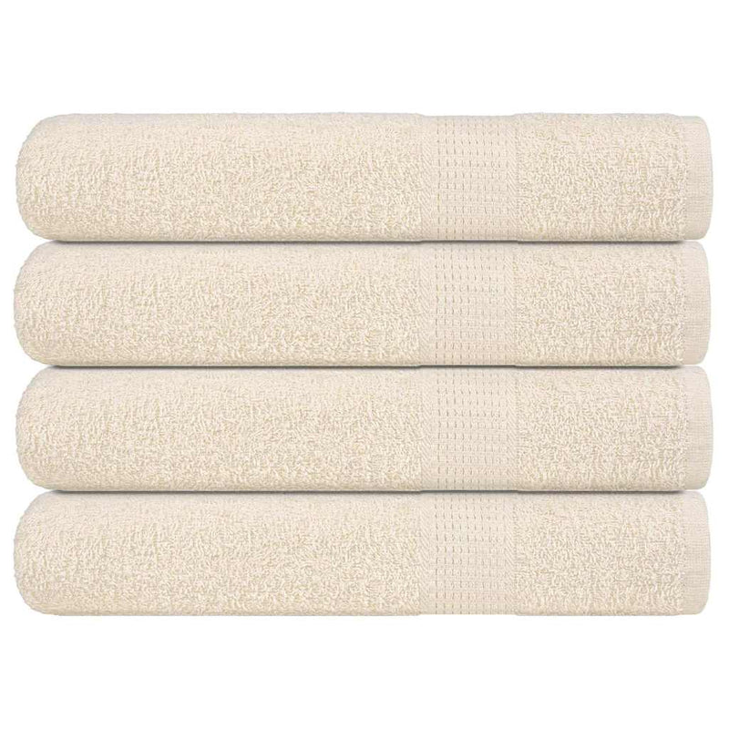 Saunatücher 4 Stk. Creme 80x200 cm 360 g/m² 100% Baumwolle