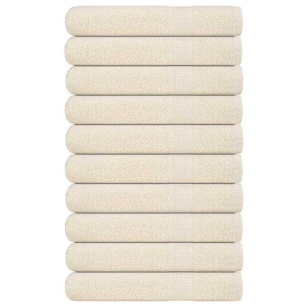 Saunatücher 10 Stk. Creme 80x200 cm 360 g/m² 100% Baumwolle