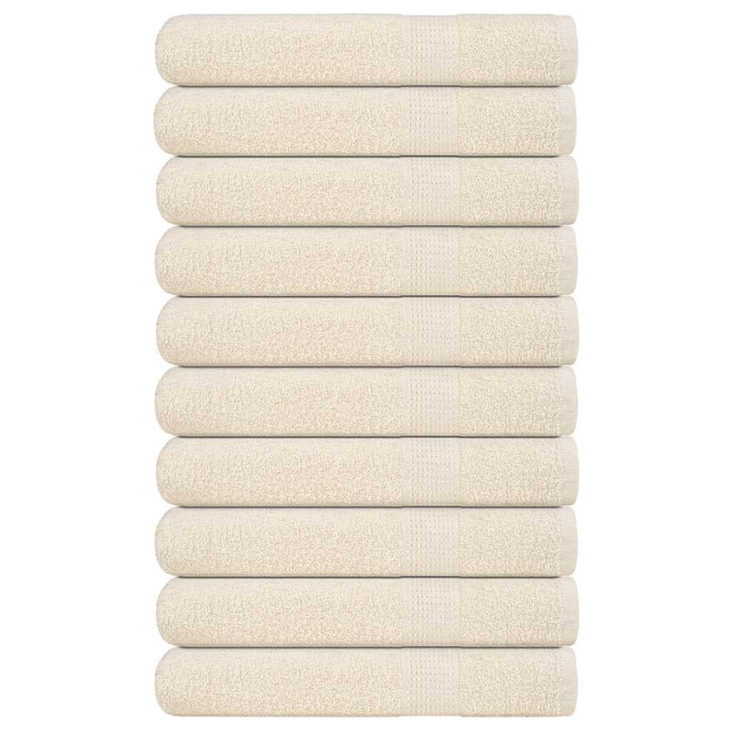 Saunatücher 10 Stk. Creme 80x200 cm 360 g/m² 100% Baumwolle