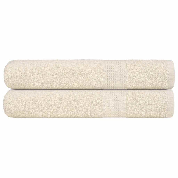 Handtücher 2 Stk. Creme 100x200 cm 360 g/m² 100% Baumwolle