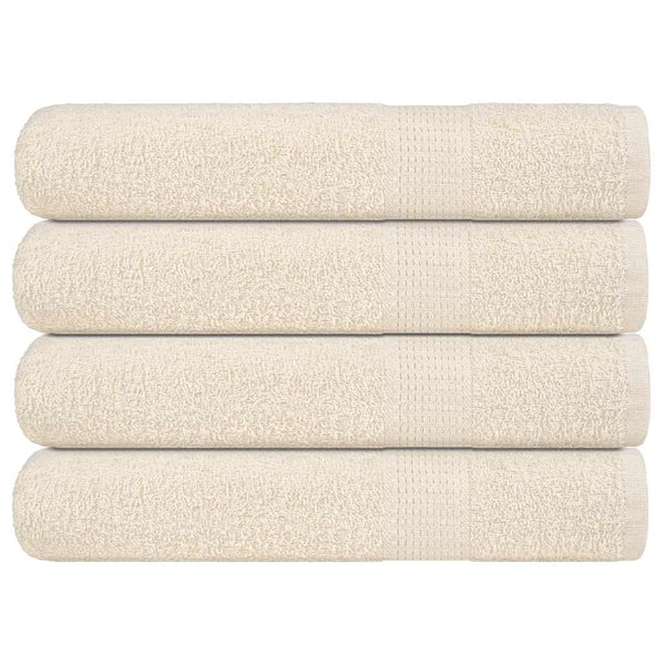 Handtücher 4 Stk. Creme 100x200 cm 360 g/m² 100% Baumwolle