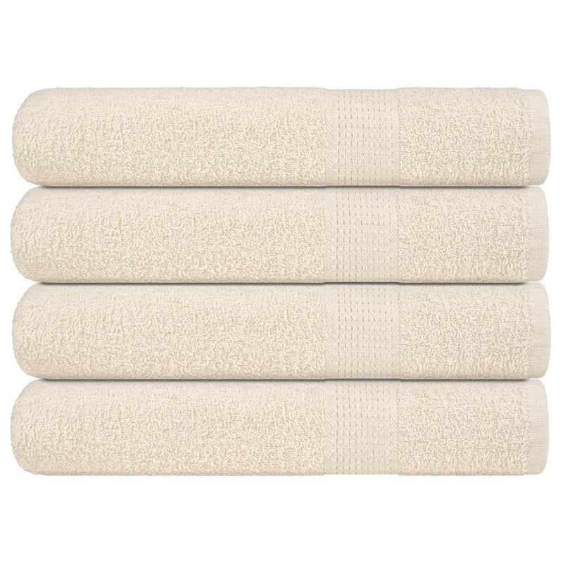 Handtücher 4 Stk. Creme 100x200 cm 360 g/m² 100% Baumwolle