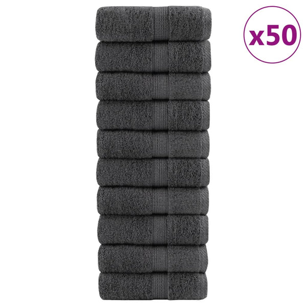 Premium-Seiftücher SOLUND 50 Stk. Anthrazit 30x30 cm 600 g/m²