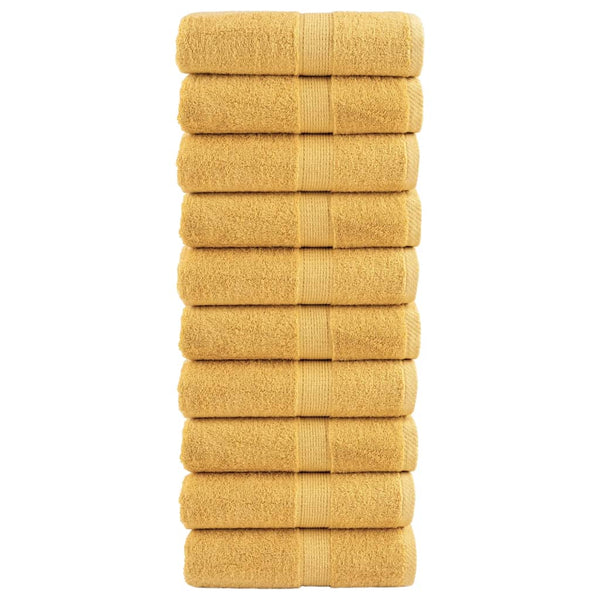 Premium-Seiftücher SOLUND 10 Stk. Gold 30x30 cm 600 g/m²