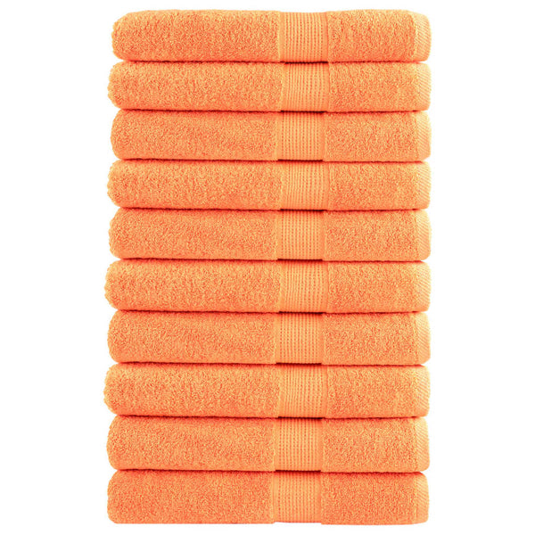 Premium-Handtücher SOLUND 10 Stk. Orange 100x200 cm 600 g/m²