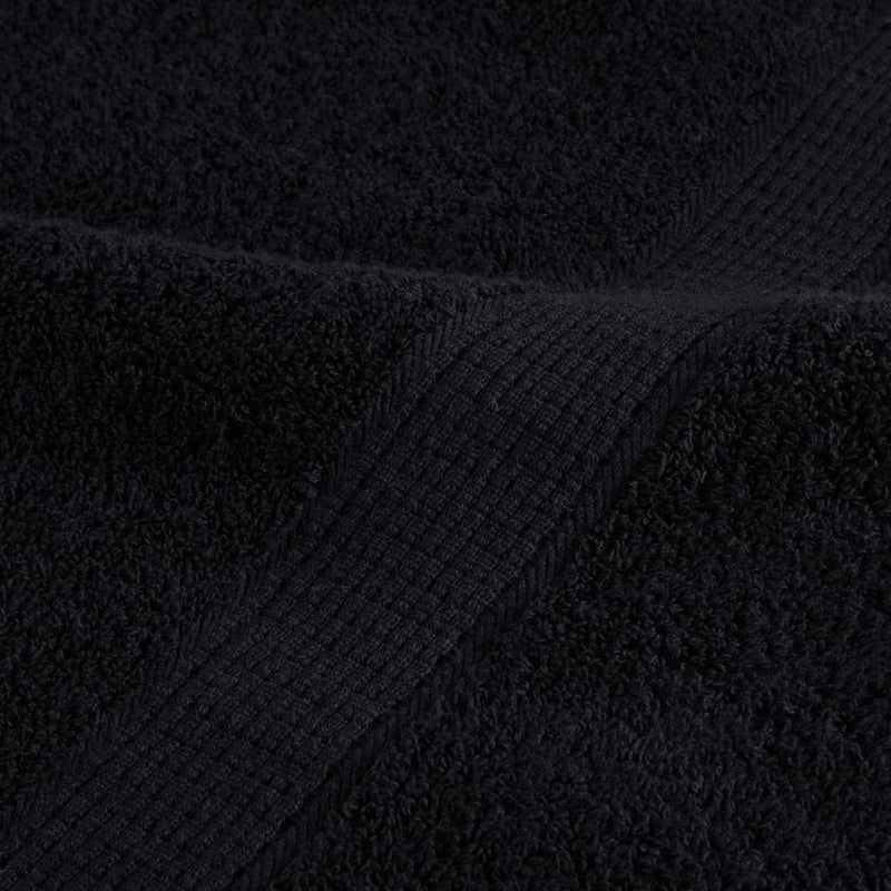 Premium-Saunatücher SOLUND 2 Stk. Schwarz 80x200 cm 600 g/m²